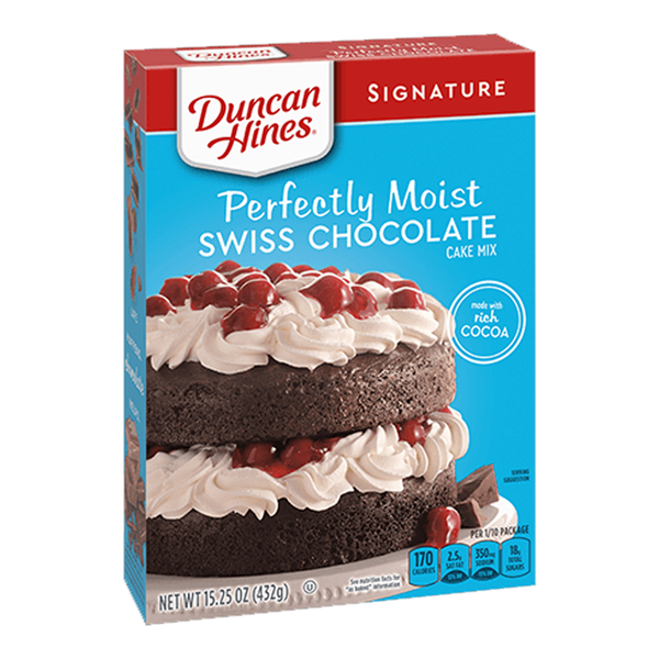Duncan Hines Signature Perfectly Moist Swiss Chocolate Cake Mix 432g sold by American grocer Uk