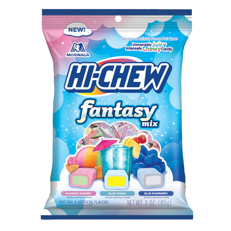 Hi- Chew Fantasy Mix 85g (Rainbow Sherbet, Blue Hawaii, Blue Raspberry)