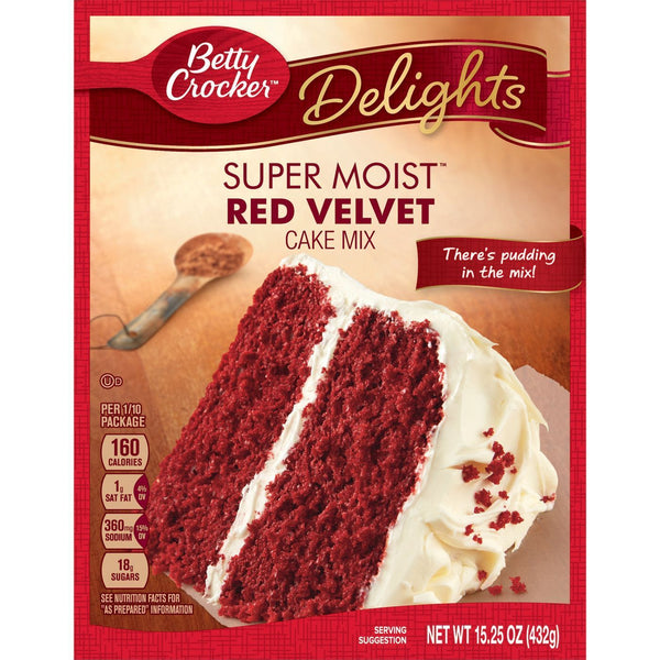 Betty Crocker Super Moist Red Velvet Cake Mix 432g sold by American Grocer in the UK