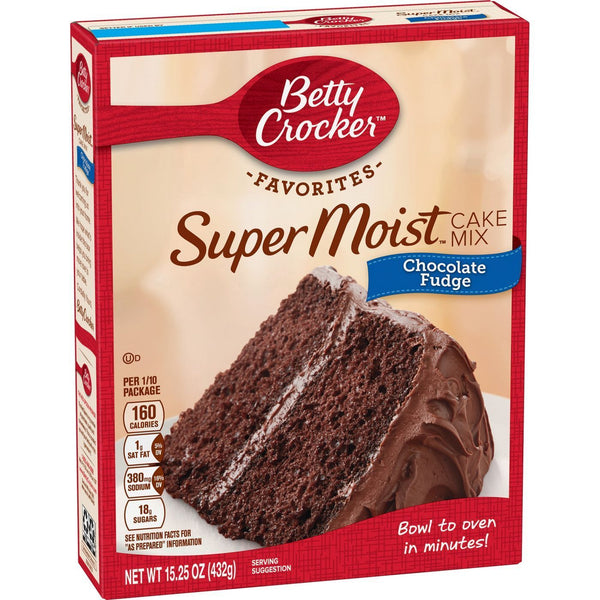 Betty Crocker Super Moist Chocolate Fudge Cake Mix 432g sold by American Grocer in the UK