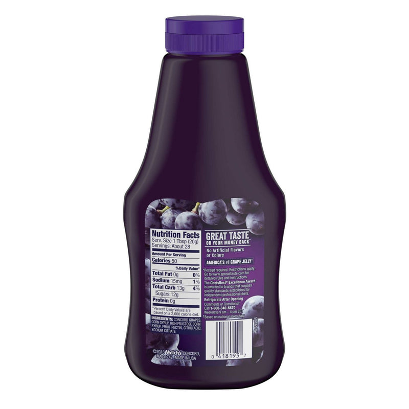 Welch's Squeeze Concord Grape Jelly 566g