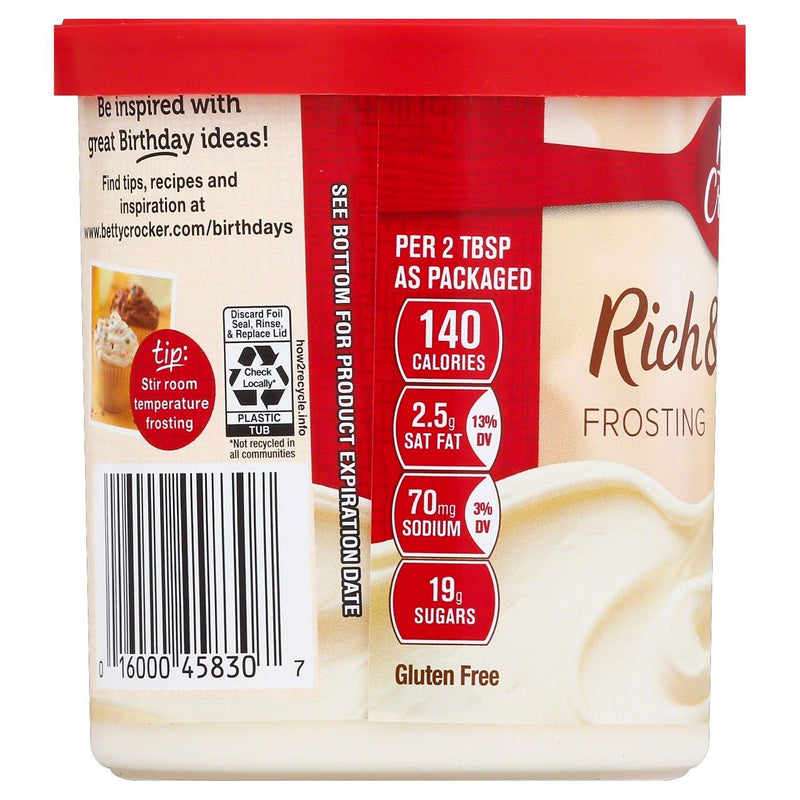 Betty Crocker Rich and Creamy Vanilla Frosting 453g sold by American Grocer in the UK
