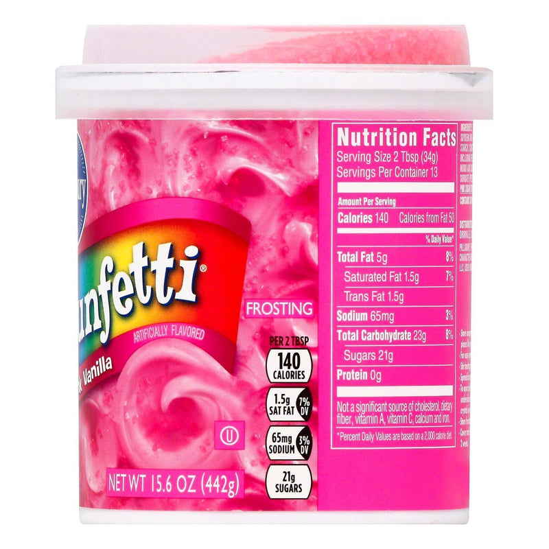 Pillsbury Funfetti Hot Pink Vanilla Frosting 442g