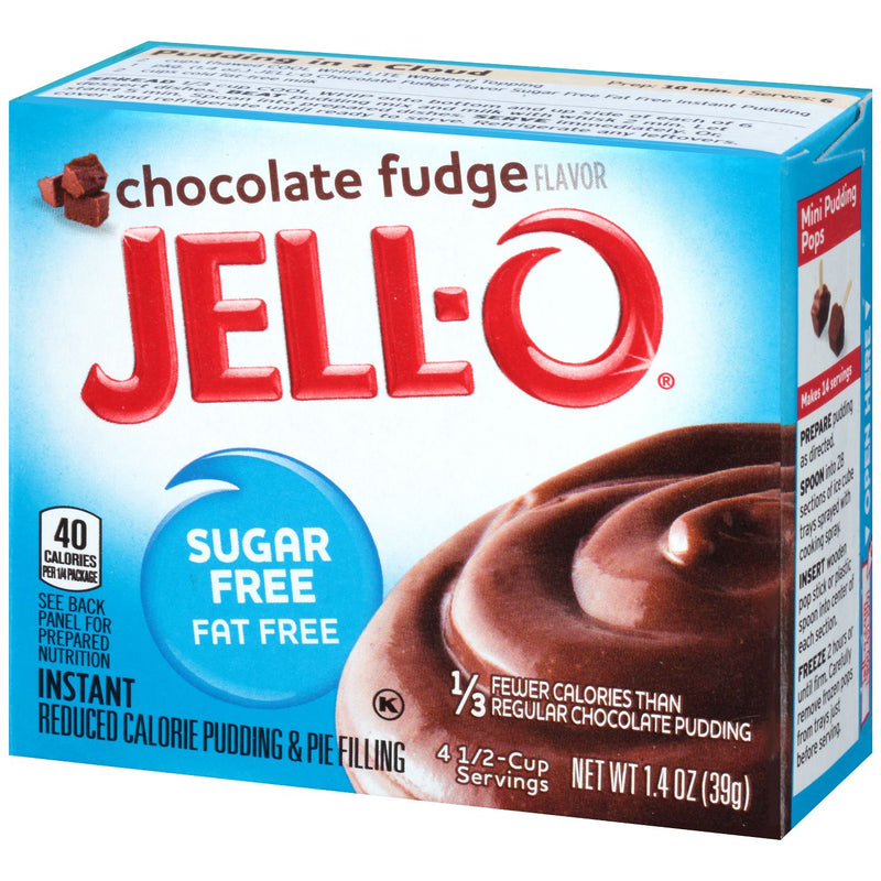 Jell-O Instant Sugar Free-Fat Free Chocolate Fudge Pudding & Pie Filling 39g