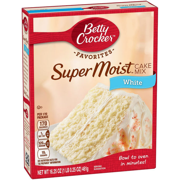Betty Crocker Super Moist White Cake Mix 461g sold by American Grocer in the UK