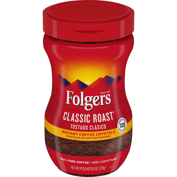 Folgers Classic Roast Instant 100% Pure Coffee 226g