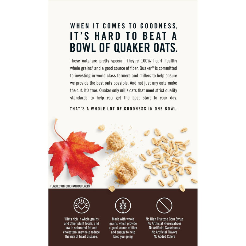 Quaker Instant Oatmeal Maple & Brown Sugar 344g (Best Before Date 02/02/2025)