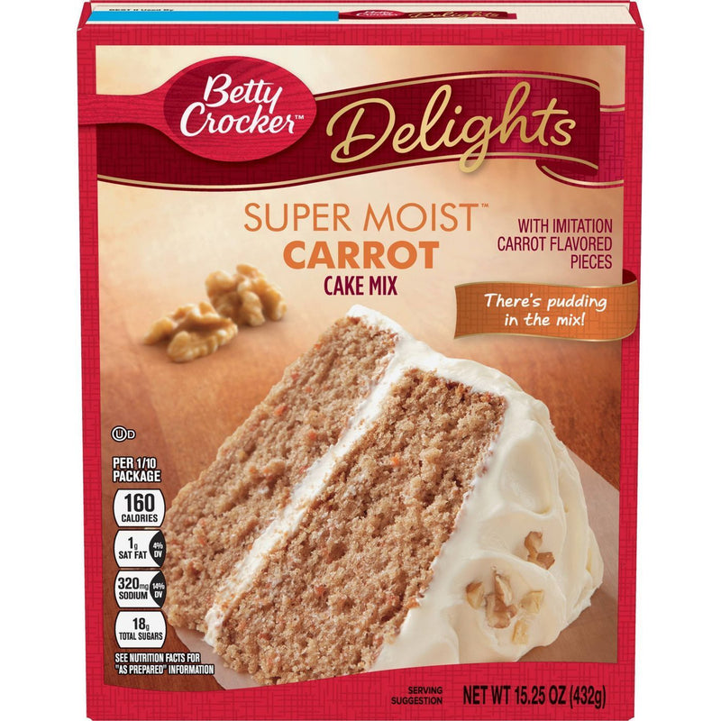 Betty Crocker Super Moist Carrot Cake Mix 432g sold by American Grocer in the UK