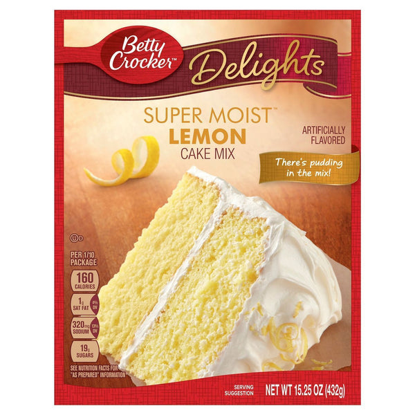 Betty Crocker Super Moist Lemon Cake Mix 432g sold by American Grocer in the UK