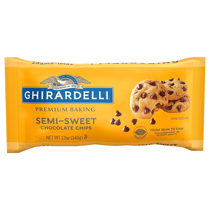 Ghirardelli Premium Baking Semi Sweet Chocolate Chips 340g (Stuck Together and Solid Hard)