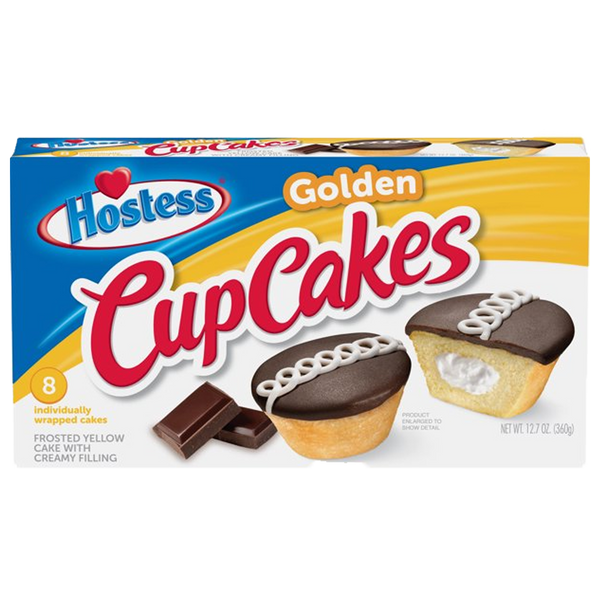 Hostess Golden Frosted Yellow Cake Cup Cakes 360g- 8ct
