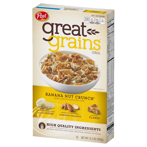 Post Great Grains Banana Nut Crunch Breakfast Cereal 439g