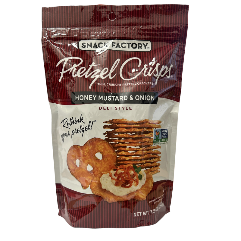 Snack Factory Honey Mustard & Onion Deli Style Pretzel Crisps 204g(Best Before Date 23/03/2024)