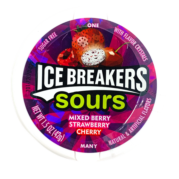 Ice Breakers Sours Mixed Berry/Strawberry/Cherry Sugar Free 42g