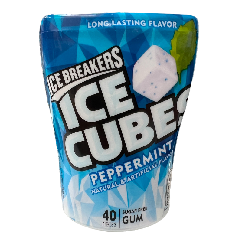Ice Breakers Ice Cubes Peppermint Sugar Free Gum 40 Pcs