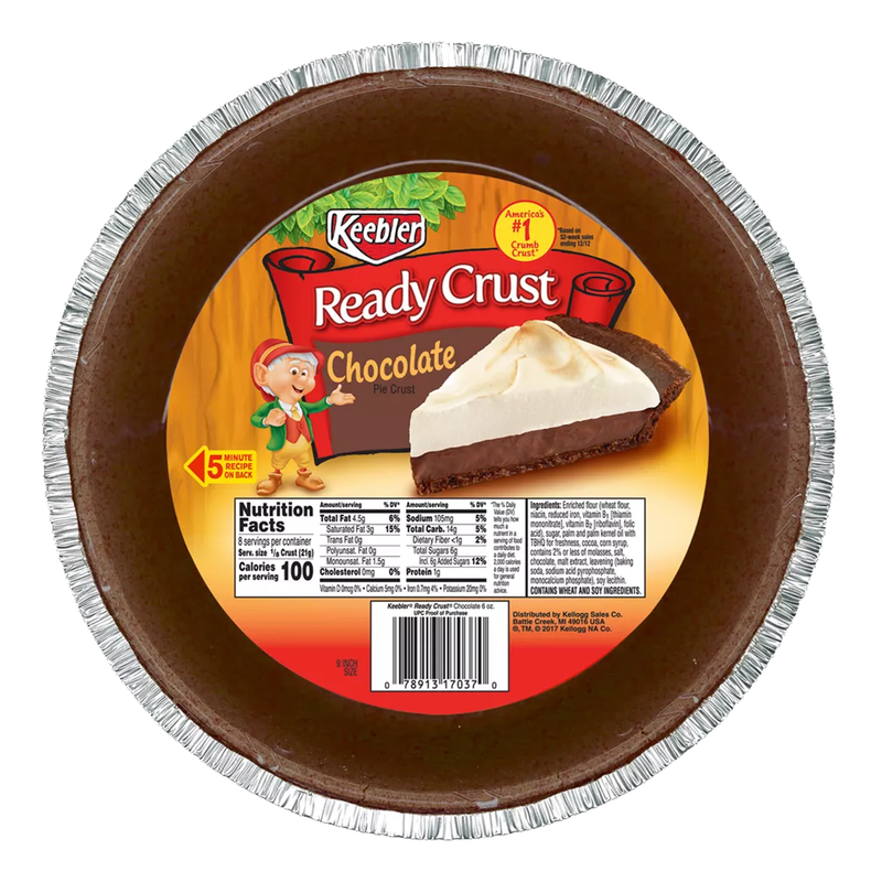Keebler Ready Crust Chocolate Pie Crust 170g (Best Before Date 22/11/2023)