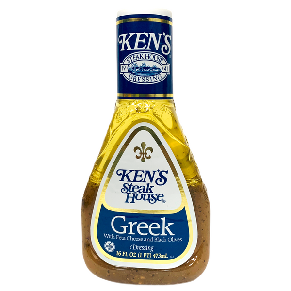 Ken's Steak House Greek with Feta Cheese and Black Olive Dressing 473ml (Best Before Date 20/05/24)