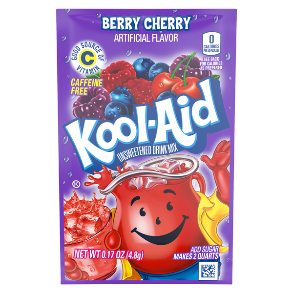 Kool-Aid Berry Cherry Unsweetened Drink Mix 4.8g