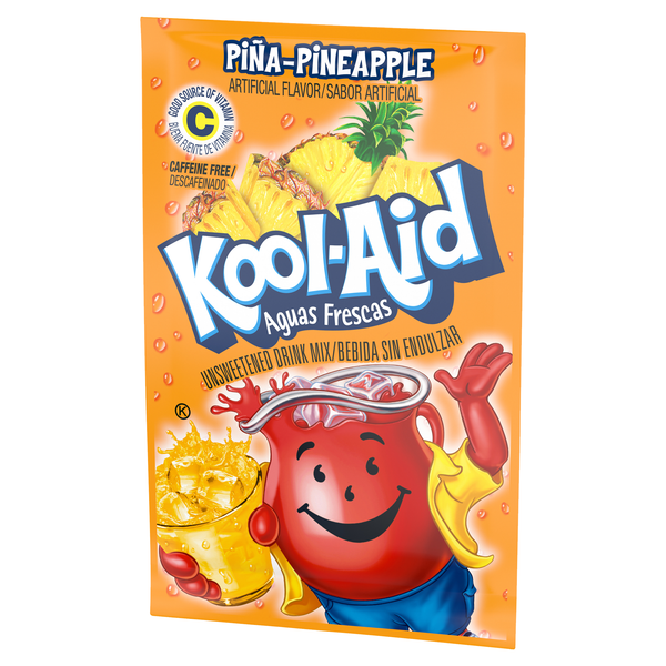 Kool-Aid Aguas Frescas Pina Pineapple Unsweetened Drink Mix 3.96g
