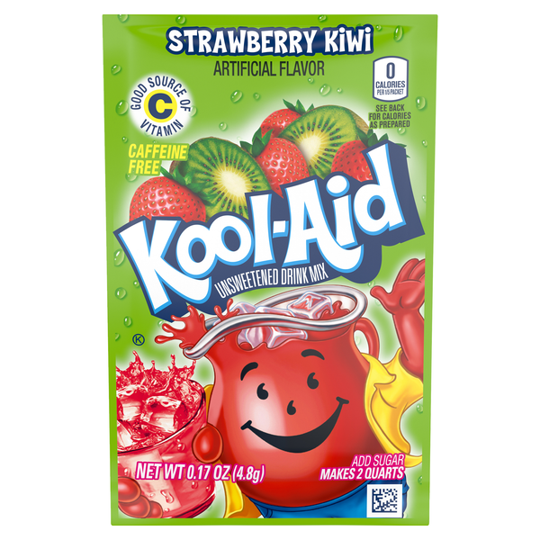Kool-Aid Strawberry Kiwi Unsweetened Drink Mix 4.8g