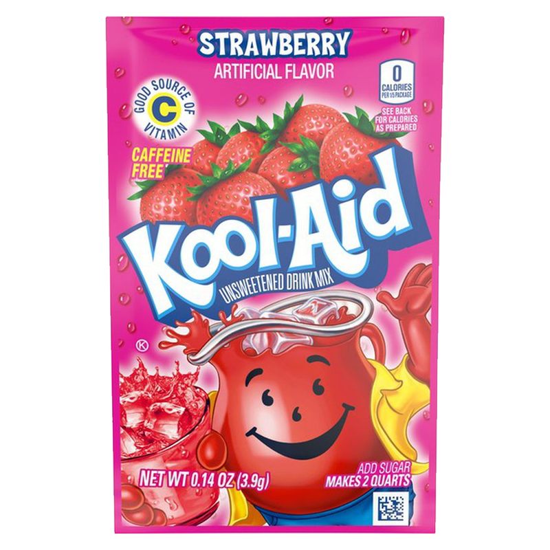 Kool-Aid Strawberry Unsweetened Drink Mix 3.9g
