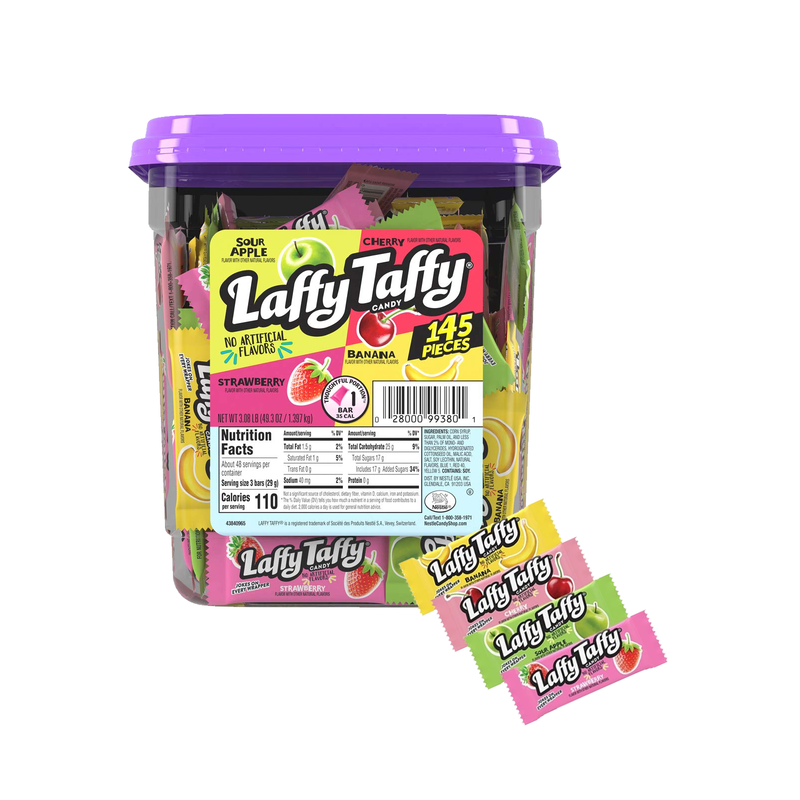 Laffy Taffy Assorted Candy 145 Pieces-Tub