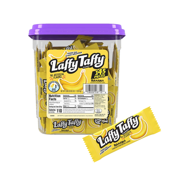 Laffy Taffy Banana Candy 145 Pieces-Tub