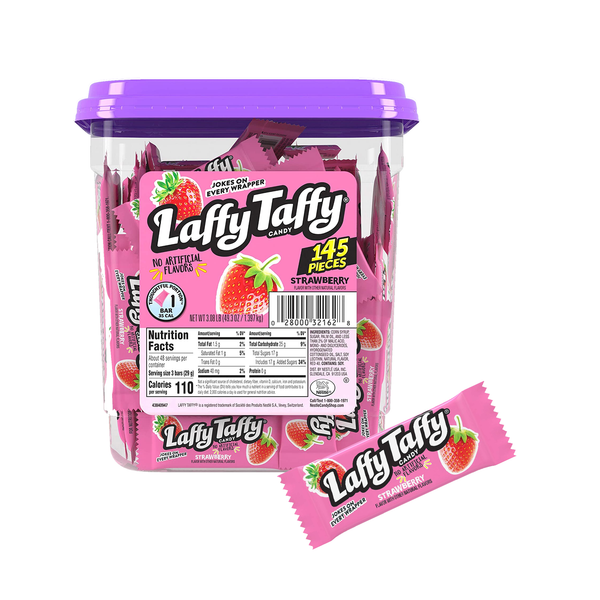 Laffy Taffy Strawberry Candy 145 Pieces-Tub