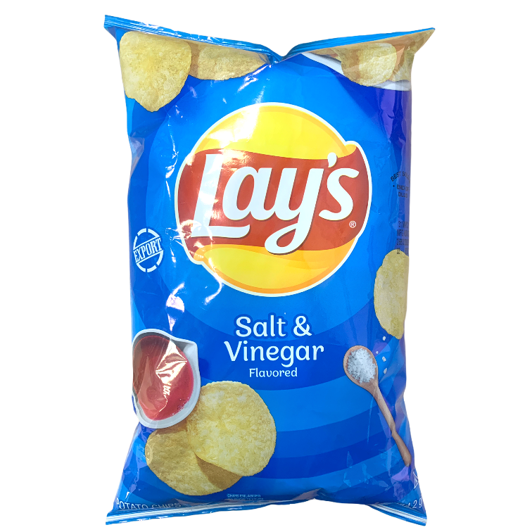 Lay's Salt & Vinegar Flavoured Potato Chips 184.2g (Best Before Date 30/04/24)