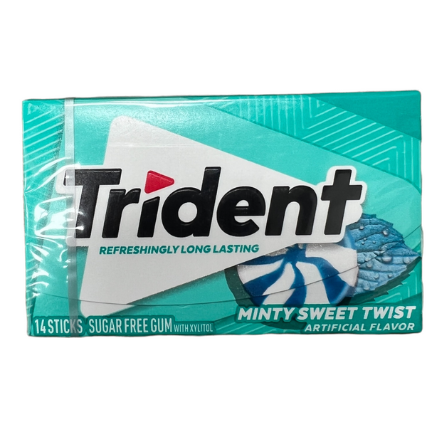 Trident Minty Sweet Twist Sugar Free Gum 14 Sticks