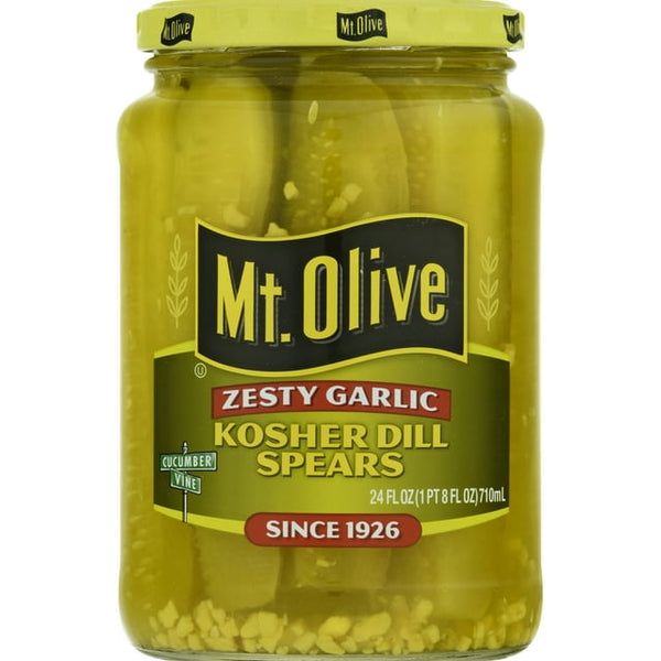 Mt. Olive Zesty Garlic Kosher Dill Spears 710ml
