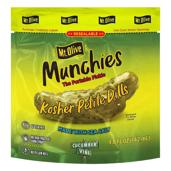 Mt. Olive Munchies Kosher Petite Dill Pouch 142ml
