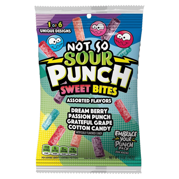 Sour Punch Not So Sour Sweet Bites Assorted Flavour 142g