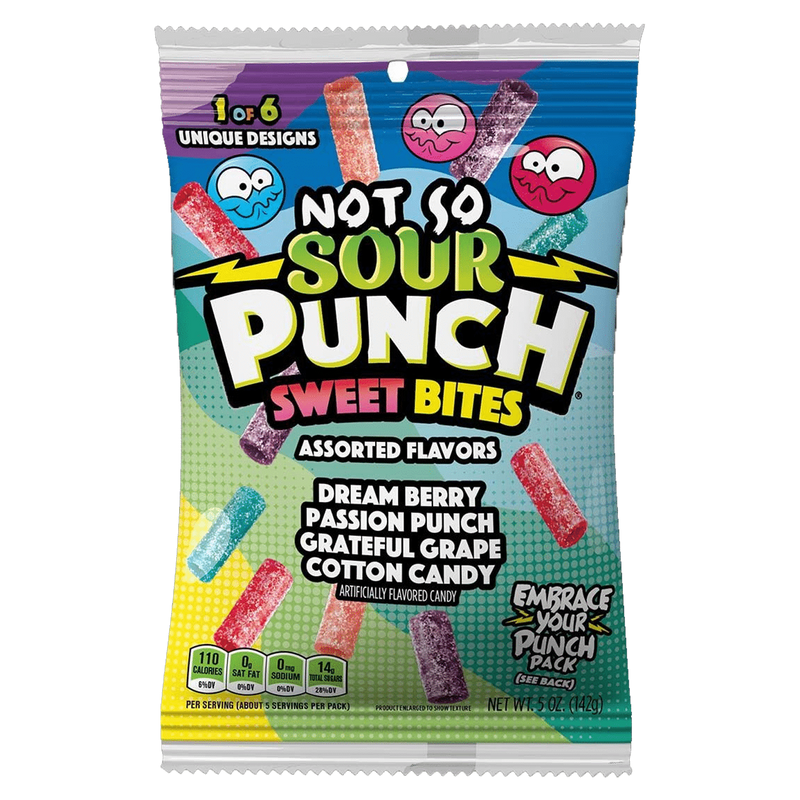Sour Punch Not So Sour Sweet Bites Assorted Flavour 142g