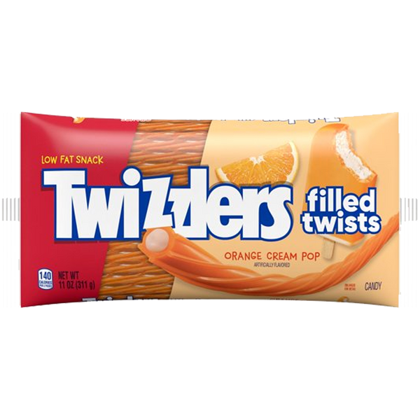 Twizzlers Orange Cream Pop Filled Twists Candy 311g