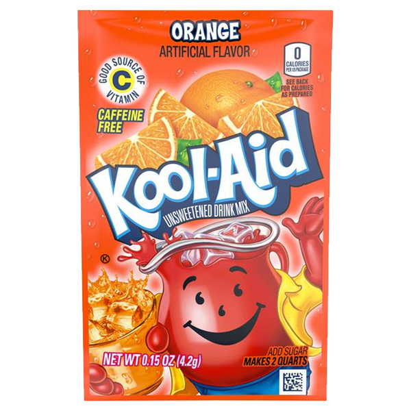 Kool-Aid Orange Unsweetened Drink Mix 4.2g (Best Before date 01/01/2024)