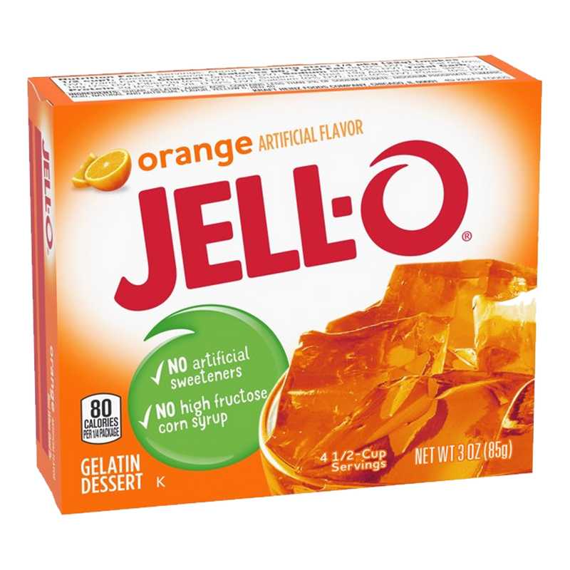 Jell-O Orange Gelatin Dessert Mix 85g (Best Before Date 10/11/2024)