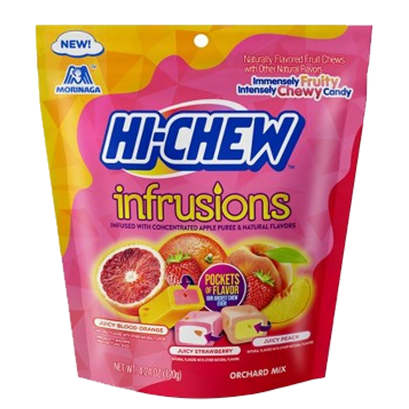 Hi-Chew Infrusions Orchard Mix 120g (Juicy Blood Orange, Juicy Strawberry, Juicy Peach)