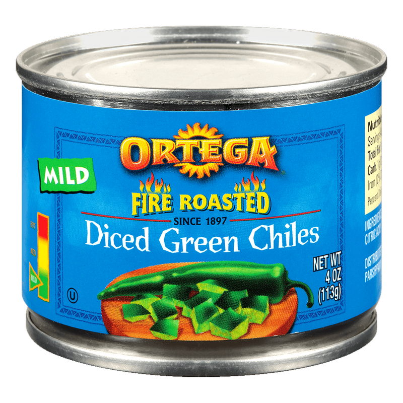 Ortega Fire Roasted Mild Diced Green Chiles 113g