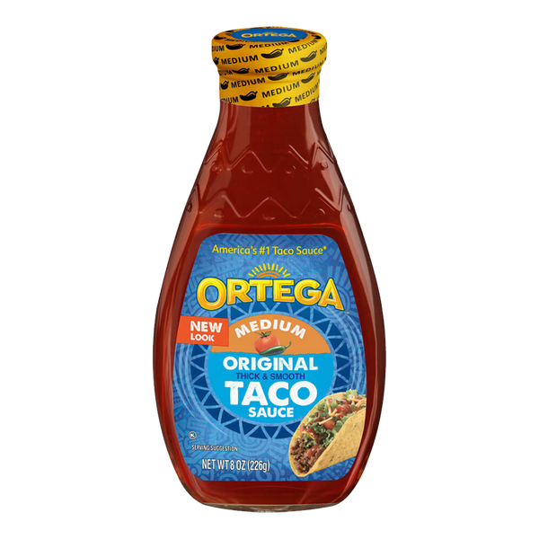 Ortega Original Medium Thick & Smooth Taco Sauce 226g (No Brand Label)