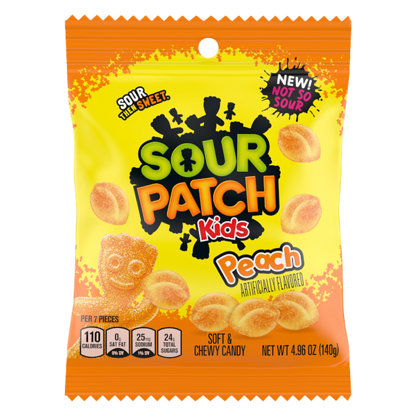 Sour Patch Kids Peach Soft & Chewy Candy Bag 102g