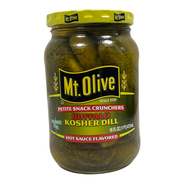 Mt. Olive Buffalo Kosher Dill Hot Sauce Flavoured Pettie Snack Crunchers 473ml