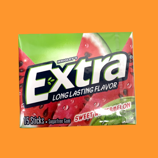Wrigley's Extra Sweet Watermelon Sugar Free Gum 15 Sticks (Best Before Date 04/10/2023)