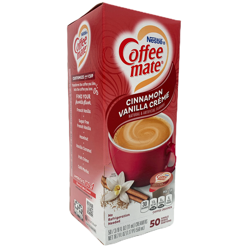Nestle Coffee Mate Cinnamon Vanilla Creme Coffee Creamer 11ml- 50ct
