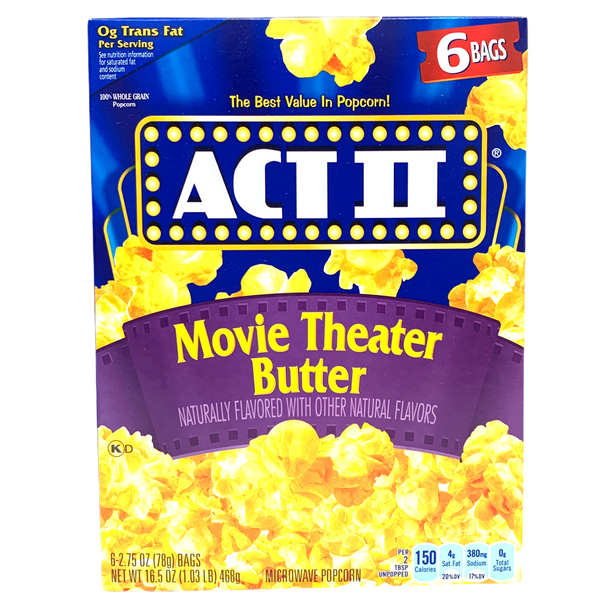 Act II Movie Theater Butter Microwave Popcorn 468g sold by American Grocer in the UK
