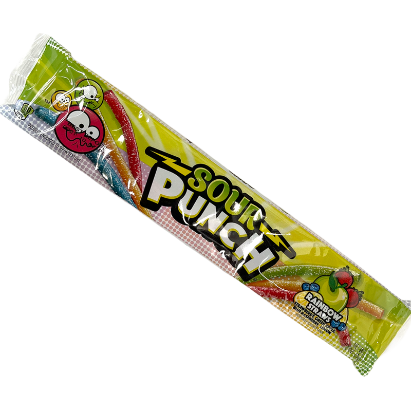 Sour Punch Rainbow Straws 57g (Best Before Date 20/04/2024)