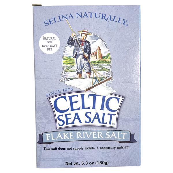 Celtic Sea Salt Fossil River Flake Salt 150g sold by American Grocer in the UK