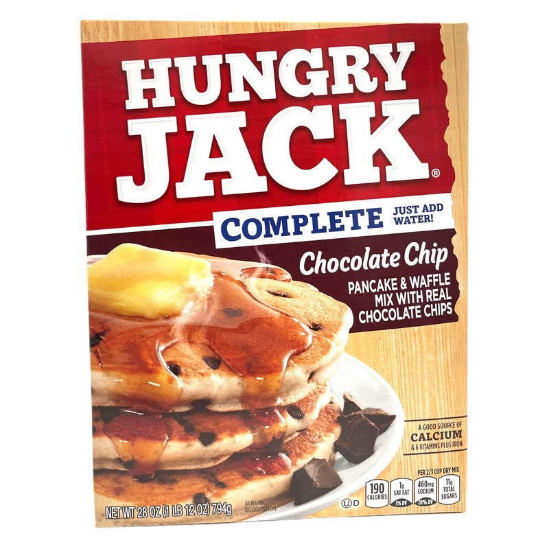 Hungry Jack Complete Chocolate Chip Pancake & Waffle Mix 794g