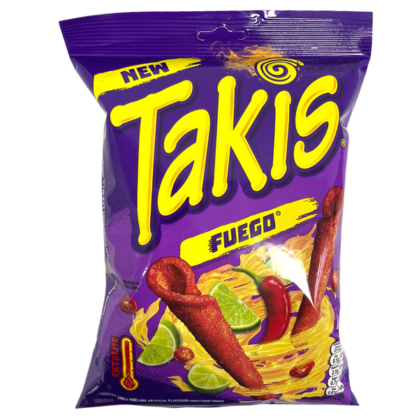 Takis Fuego Extreme Chilli and Lime Flavoured Corn Snack 180g