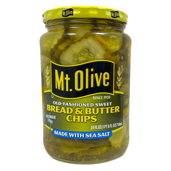 Mt. Olive Bread & Butter Chips with Sea Salt 710ml (Best Before Date 29/11/2023)